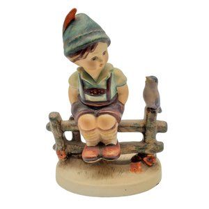 VTG Wayside Harmony (111 3/0) Goebel MI Hummel Figurine 4.5" Ceramic Fence Bird